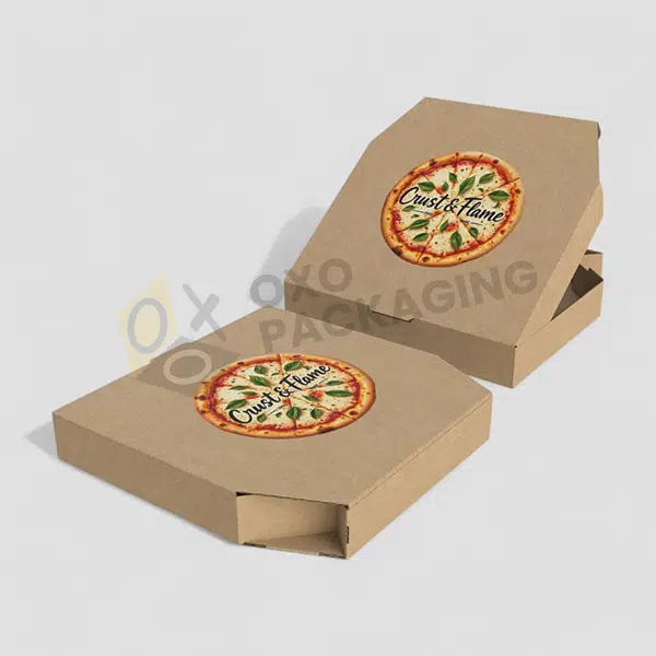 Printed Brown Pizza Boxes